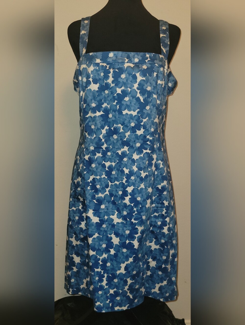 Jones New York Blue Floral Square-Neck Sundress